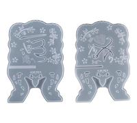 CHENNAN Pack of 2 Book Stand Silicone Moulds Book Holder Resin Mould Epoxy Casting Moulds Holder for Muslim Prayer Book Music Stand Epoxy Resin Moulds DIY Book Stand for Learning on Office Piano Room