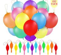 Chennyfun 100 x Large Punch Balloons for Kids, Vibrant Party Balloon for Kid, Ideal Party Bag Fillers for Kids' Birthday Party, Graduation, Fun Children’s Party Ideas-Thick & Strong-Easy to Inflate