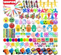 Chennyfun 120 Pcs Party Bag Fillers for Kids, Unisex Birthday Party Favours Toy Bulk Box, Prize Box Toys Assortment Toys Classroom Prizes Rewards, Goody Bag Pinata Stocking Fillers for Birthday Party