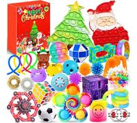 Chennyfun 30 Pcs Fidget Advent Calendar, Christmas Countdown Calendar 2025 Poppet FidgetToy Pack, 24 Days Xmas Surprise Gift Box Set, Sensory Fidget Toy Advent Calendars for Kids and Adults ADHD