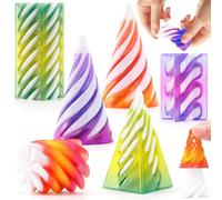 Chennyfun 6 Piece Spiral Cone Fidget Toys, Impossible Cone,3D Printed
