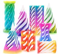 Chennyfun 8 Piece Spiral Cone Fidget Toy,Impossible Cone,Pyramid Fidget Toy