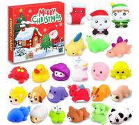 Chennyfun Advent Calendar 2024 for Kids, Christmas 24 Days Countdown Calendar with 24 Kawaii Mochi Animal Toys, Party Favor Toys Christmas Stocking Fillers Surprised Gift For Kids Boys Girls