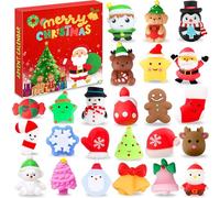 Chennyfun Advent Calendar 2024, Squishy Animal Toys Christmas Countdown Calendar 24 Days Surprise, Relief Stress Party Bag Fillers Surprise Gifts for Kids and Adults