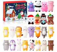 Chennyfun Advent Calendar 2025 for Kids, Christmas 24 Days Countdown Calendar with 24 Kawaii Mochi Animal Toys, Party Favor Toys Christmas Stocking Fillers Surprised Gift For Kids Boys Girls