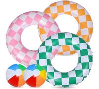 Chennyfun Pool Float Swimming Rings for Kids Adults, 5 PCS