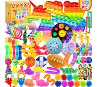 Chennyfun Rainbow Unicorn Fidget Toys Pack,Stress Reliever Fidget Toys Set
