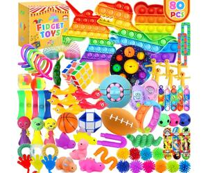 Chennyfun Rainbow Unicorn Fidget Toys Pack,Stress Reliever Fidget Toys Set