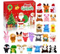 Chennyfun Toy Advent Calendars 2024, 24 Mini Plush Animal Toys, 24 Days Christmas Countdown Calendar with Mini Stuffed Animal Toys for Boys Girls Kids Xmas Gifts