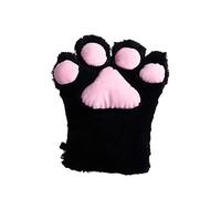 chenpaif Gloves,Japanese Women Girls Cute Bear Cat Paw Gloves Winter Warm Thick Fluffy Plush Cartoon Animal Anime Lolita Cosplay Full Finger Mittens Black
