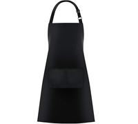 chenqi Kitchen Apron Adjustable Bib Apron with 2 Pockets, Unisex Cooking Apron for Home Kitchen, Baking, Restaurant, Coffee house BBQ (Black)