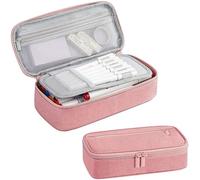 chenqi Pencil Case, Large Capacity Pencil Case, School Stationery Organizer for Boys and Girls, Aesthetic Pencil Bag Suitable for Kids Teenagers Students Women Men (Pink)