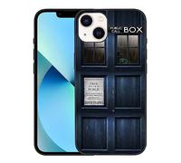 CHENQIAOHU Compatible with iPhone 14 Case, Design Unique Pattern Soft TPU Bumper Slim Protective Case for Men Women Girl Boy(Science-Fiction-Doctor-Who-1)