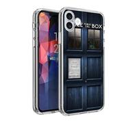 CHENQIAOHU Compatible with iPhone 16 Case, Design Unique Pattern Soft TPU Bumper Slim Protective Clear Case for Men Women Girl Boy(Science-Fiction-Doctor-Who-1)