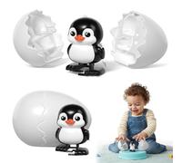 CHENRI 2026 Easter’s Gift, Wind-Up Animal Hatching Surprise Egg, Hatching Dinosaur Egg Toy for Kids, Spinning Egg Hatches into Walking Dinosaur, Wind-Up Surprise Eggs Gift for Kids Party (Penguin)
