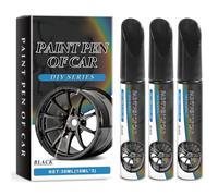 CHENRI 3PCS Black Car Wheel Scratch Care Pen, Car Scratch Repair Pen, Black Touch Up Paint for Cars, Rim Paint Pen, Car Wheel Scratch Repair, Long-Lasting & Fast-Drying for Curb Rash & Scratches