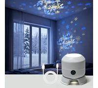 CHENRI Dynamic Rotating LED Projector Light, Colorful Rotating Projection Light, Rechargeable Ocean Snowflake Lights Projector, Adjustable Brightness LED Atmosphere Light for Bedroom (Ocean)