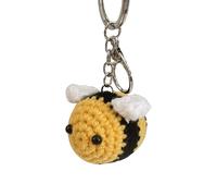 CHENRONGWEI 1Pc Charmful Crochet Bee Keyring Delightful Bumblebees Pendant Keyring Portable Positive Honeybee for Bag Car Purse Charm Handmade