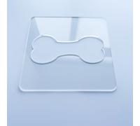 CHENRUI Quilting Template, Acrylic Quilting Ruler for Free Motion Quilting on Domestic Machine (Dog Bone)