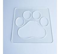 CHENRUI Quilting Template, Acrylic Quilting Ruler for Free Motion Quilting on Domestic Machine (Paw Print)