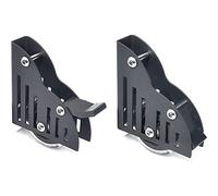 CHENRUIQI 3.3Ft-20Ft Sliding Library Ladder Hardware Kit Telesupper Roller, Round Tube Mobile Track Home Office Rolling Rail Full Set Kit, Floor Wheels with Brakes (No Ladder)/Floor Roller S