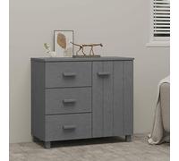 Chenshu Kitchen Sideboard Cabinet, Bedroom Cupboard, Sideboard Cabinet Cupboard High Gloss TV Stand Unit for Living Room Dining Room Dark Grey 90x40x80 cm Solid Pinewood