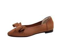 CHENSIYU Ladies Leopard Print Shoes Size 5 Flat Comfortable Breathable Mesh Slip On Work Dress Shoes Lightweight Non Slip Mam Walking Shoes Ladies Flat Pumps Size 6 (Brown, 6)