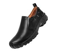 CHENSIYU Men's Lace-Up Leather Shoes Classic Formal Dress Shoes Solid Color Leather Non Slip Walk Shoe lip On Casual Shoe for Teen in Business a y and Wedding (Black, 7)
