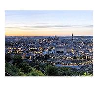 Chensiyuan Evening Sunset Toledo Spain City Panorama Left Unframed Wall Art Print Poster Home Decor Premium