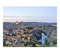 Chensiyuan Evening Sunset Toledo Spain City Panorama Right Art Print Canvas Premium Wall Decor Poster Mural