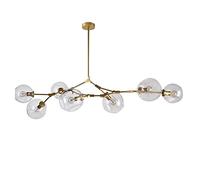 CHENSKN Living Room Bedroom Indoor Chandelier Lamp,E27 Glass Engineering Branch Molecular Chandelier,Creativity Adjustable Ceiling Light,Glass Branch Light Fixture Hanging Light-Clear lampshade 7 h
