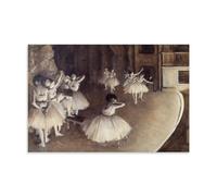 CHENSUL Edgar Degas Painter's Artwork《Rehearsal of A Ballet on The Stage》Printed Posters Artworks Picture Print Wall Art Painting Canvas Decor Homes Decorative 12x18inch(30x45cm)