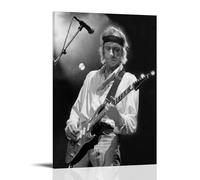 CHENSUL Mark Knopfler Black And White Poster Canvas Wall Art Picture Prints Hanging Photo Idea Decor Homes Artworks 08x12inch(20x30cm)