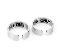 CHENVA Gay Couple Gifts Gay Couple Ring Set of 2 LGBT Gift Valentines Day Wedding Gifts, Stainless Steel, No Gemstone