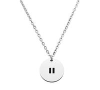 CHENVA Pause Symbol Necklace for Women Meditaiton Gift Yoga Lovers Jewelry Mental Health Gift Zen Necklace, M, Matel, n