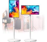 CHENWY 21.5"/24"/27"/32" Portable Rolling TV, 1080p/4k Smart Portable Wireless Touch Screen Tv On Wheels, 4+64gb/8+128gb,With Large Display, Larger Battery Up To 6-8hr(21.5inches,8GB+128GB)