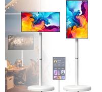 CHENWY Smart Portable TV On Wheels, Touch Screen Monitor With 4K HD Display, Android 13 OS, Full Swivel Rotation, Speakers & Wireless Connectivity For Home/Office/Travel(32inches,4GB+64GB)