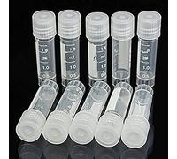 ChenXi Shop Pack 20 2ml Graduated Plastic Clear Test Tubes Cryovial Cryogenic Vial Tube Self Standing with Cap