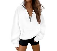Chenxi Studio 女式运动衫半拉链套头衫秋季时尚服装超大连帽衫舒适冬季服装 Women Sweatshirt