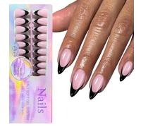 Chenxi Studio 150Pcs Short Coffin French Tip Press On Nails Acrylics Nails Art Accessories False Nails in 15 Sizes for Women