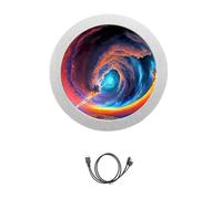 Chenxi Studio 2.8Inch Round USB Secondary Monitor For PC Performances With Music Spectrum Analysis USB C Secondary Screen For GPU Data