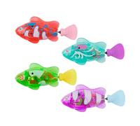 Chenxi Studio 4PCS Motion-Activated Glowing Fish Toy, Auto Swimming Pet Play for Indoor Kittens Exercise & Safe Entertainment Simulation Swimming Fish for Pet Indoor Cats Activity Swim Toy