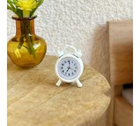 Chenxi Studio Antique Gold Miniature Clock Pair Alloy Desktop Bookshelf Decor Kids Playroom Scene Accessories Craft Project Miniature Alarm Clock