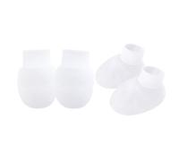 Chenxi Studio Breathable Cotton Baby Mittens And Foot Covers With Elastic Cuffs Nonslip Design For Newborns Sensitive Gender Neutral Baby Set