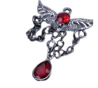 Chenxi Studio Crystals Encrusted Wing Charm Crafting Component Sturdy Metal Materials For Fashion Creation Alloy Wing Pendant