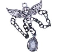 Chenxi Studio Crystals Encrusted Wing Charm Crafting Component Sturdy Metal Materials For Fashion Creation Alloy Wing Pendant