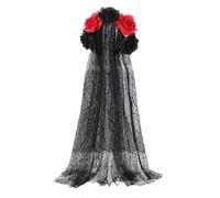 Chenxi Studio Day Of The Deads Headpiece Rose Flower Crowns Veils Mexicans Festival Florals Headpiece Halloween Sugar Skull Costume Rose Florals Crowns Veils