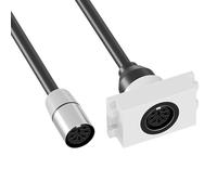 Chenxi Studio DIN 8Pin Female or Male Adapter Cable Flexible DIN 8Pin Cable Wall Mount Plate for Various Music Devices Adapter