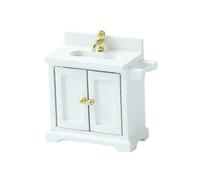 Chenxi Studio Dining Room Sink Furniture Dolls House Miniature Pretend Play Accessories Life Scene Role Play Hobby Collection Wooden Kitchen Sink Set