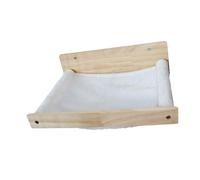 Chenxi Studio Double Use Wall Mounted Cats Bed Wooden Perches for Home Decoration and Cats Comfort in Apartments Easyly Mount Hammocks